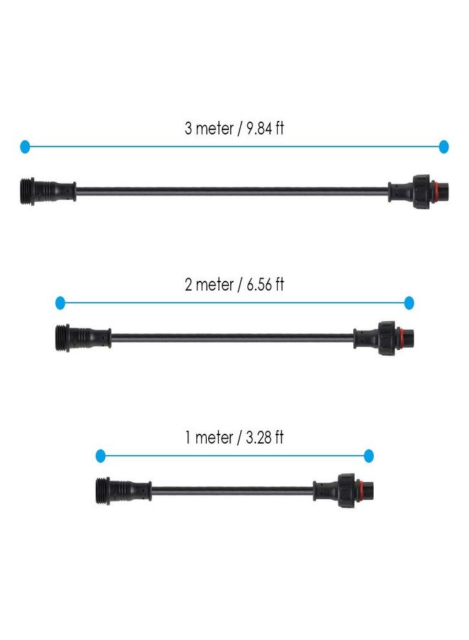 BTF-LIGHTING كابل تمديد BTF-LIGHTING، 5 قطع، طول 3 أمتار (9.84 قدم)، 5 دبابيس، 0.2 مم²/24AWG، مقاوم للماء والغبار IP65، مزود بموصلات ذكر وأنثى في كلا الطرفين، مناسب لشرائط إضاءة LED أحادية اللون RGBW 4 في 1 5050 وغيرها، مع صامولة 15 مم، حجم صغير. - Image 2